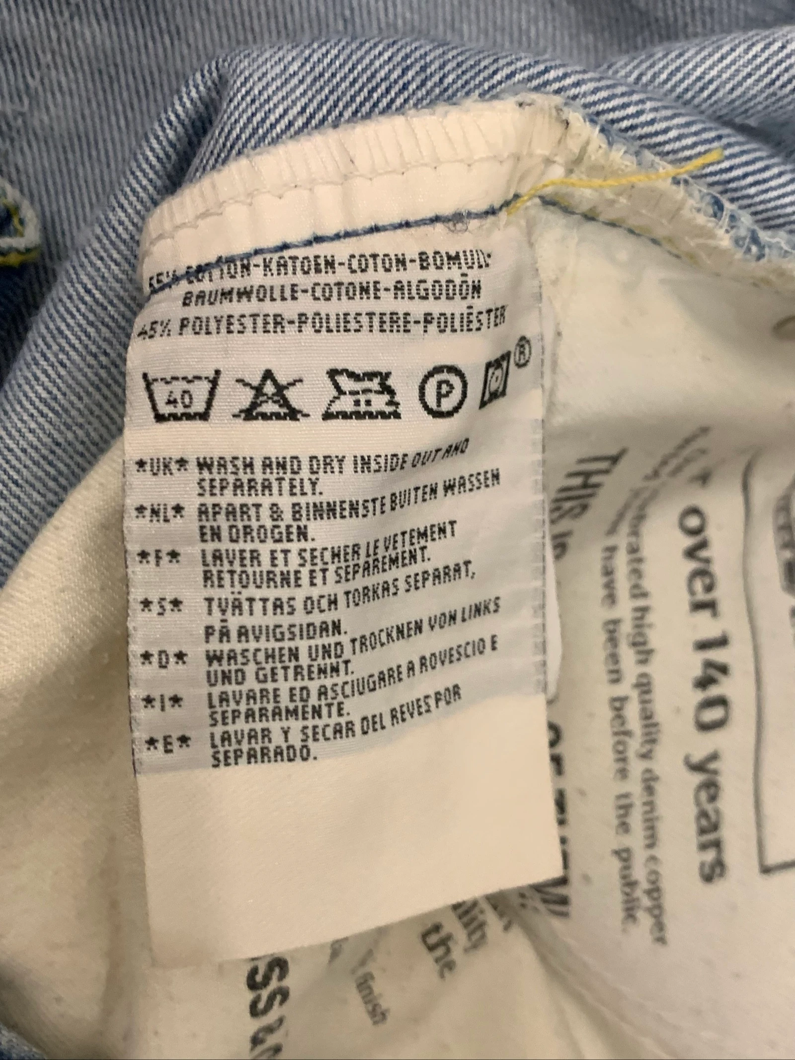 Levi’s Heren Lichtblauwe Rechte Been Jeans W32 L32 Denim Klassiek – photo 8